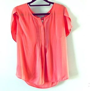 Daniel Rainn Tulip Sleeve Blouse | Large | Peach